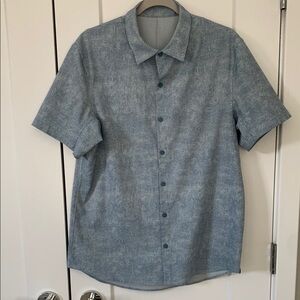 Lululemon Casual Blue Button Down Shirt with Relaxed Fit